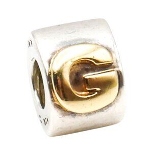 Chamilia 10K Gold Letter G Sterling Silver Initial Charm